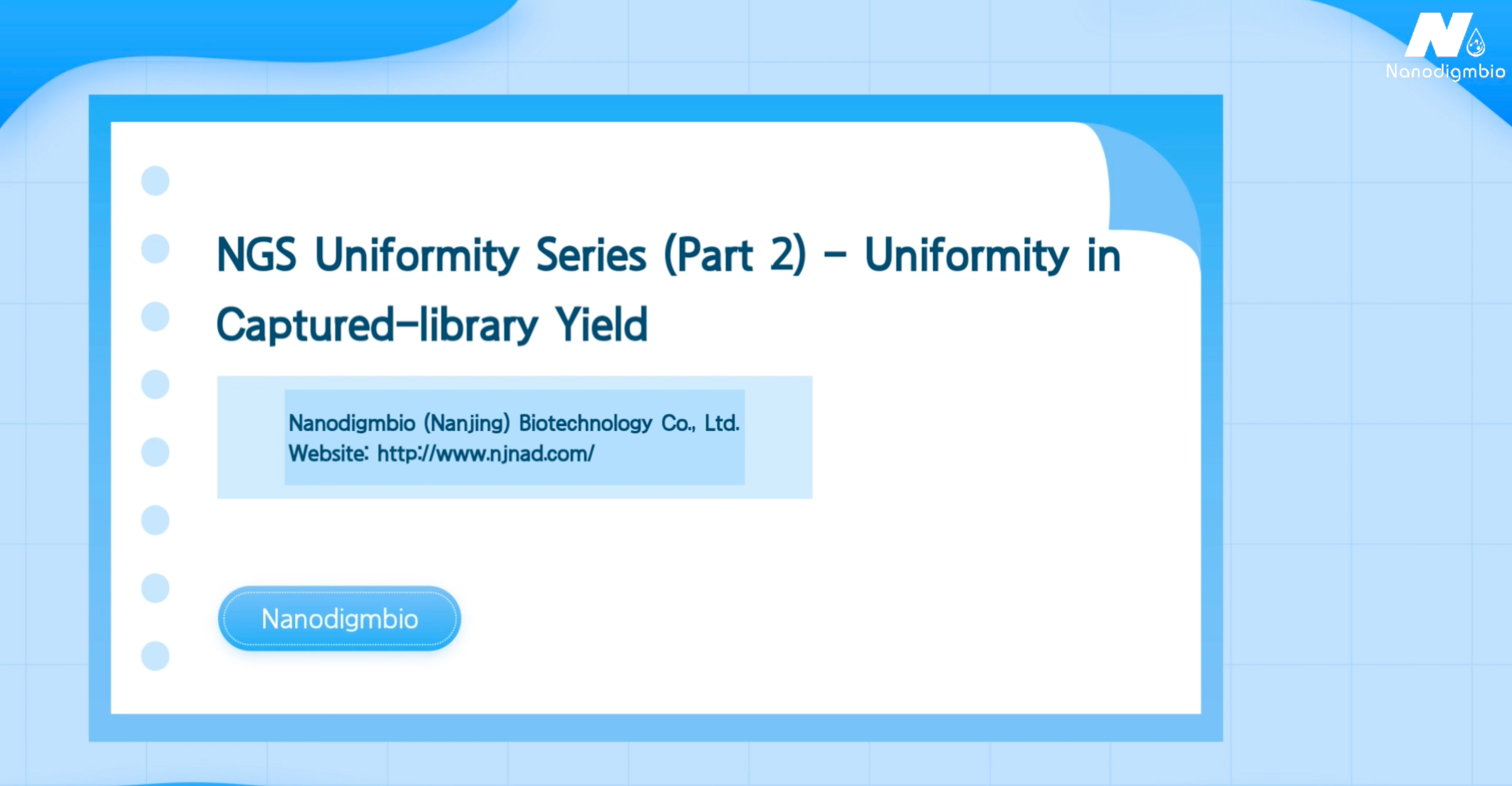 NGS Uniformity Series (Part 2)- Uniformity inCaptured-library Yield